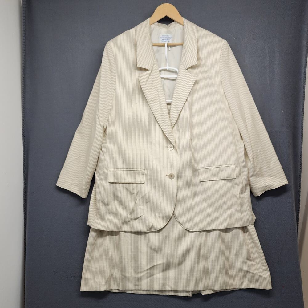 Pendleton Country Sophisticates Womens 24 Skirt Blazer Suit Set Silk Blend USA